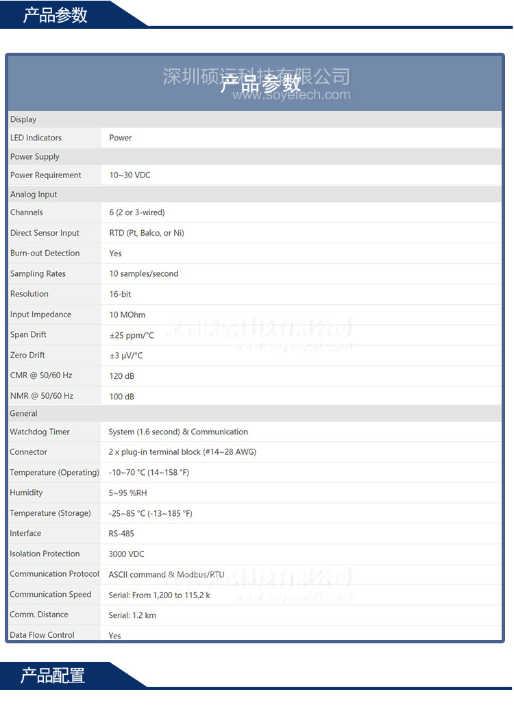 研華 ADAM-4015-CE 6通道符合Modbus協議的熱電阻模塊