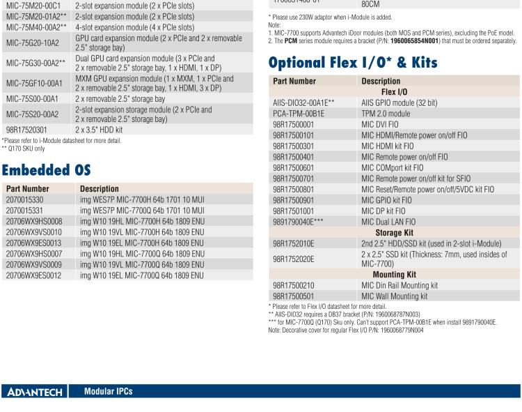 研華MIC-7700 Intel? 第六代/第七代 Core i 臺式機處理器緊湊型無風扇系統