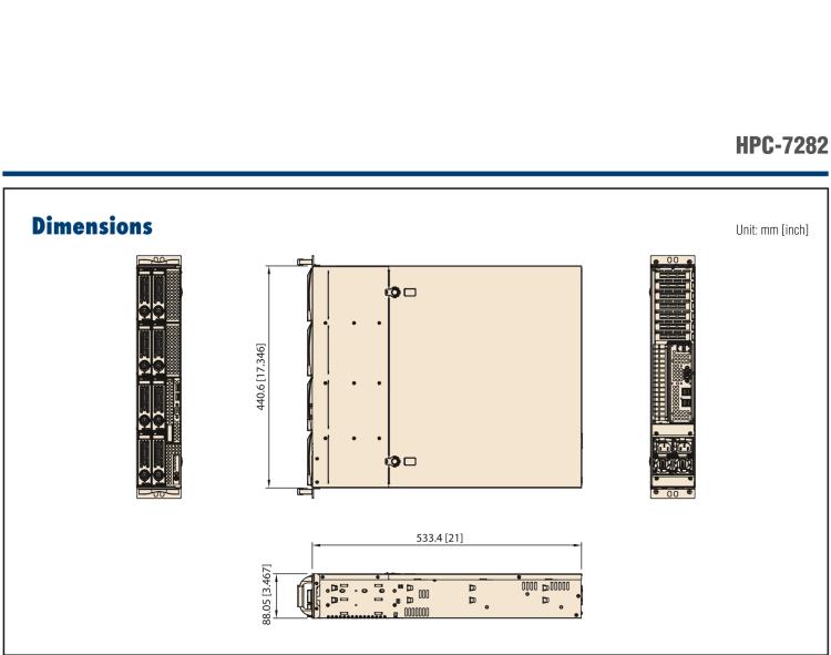 研華HPC-7282 2U 機(jī)架式機(jī)箱，適用于 Micro/ATX 服務(wù)器主板，支持8個(gè)2.5寸/3.5寸熱插拔硬盤，7個(gè)半高擴(kuò)展槽
