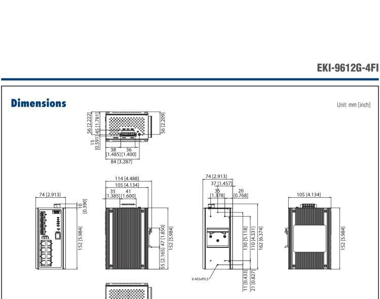 研華EKI-9612G-4FI 8GE+4G SFP 三層網(wǎng)管型以太網(wǎng)交換機，-40～75℃