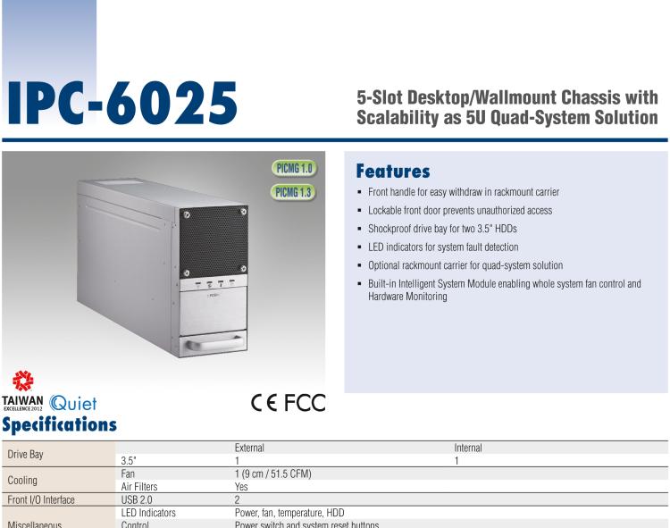 研華IPC-6025 5槽臺式/壁掛式機箱，支持多系統解決方案擴展