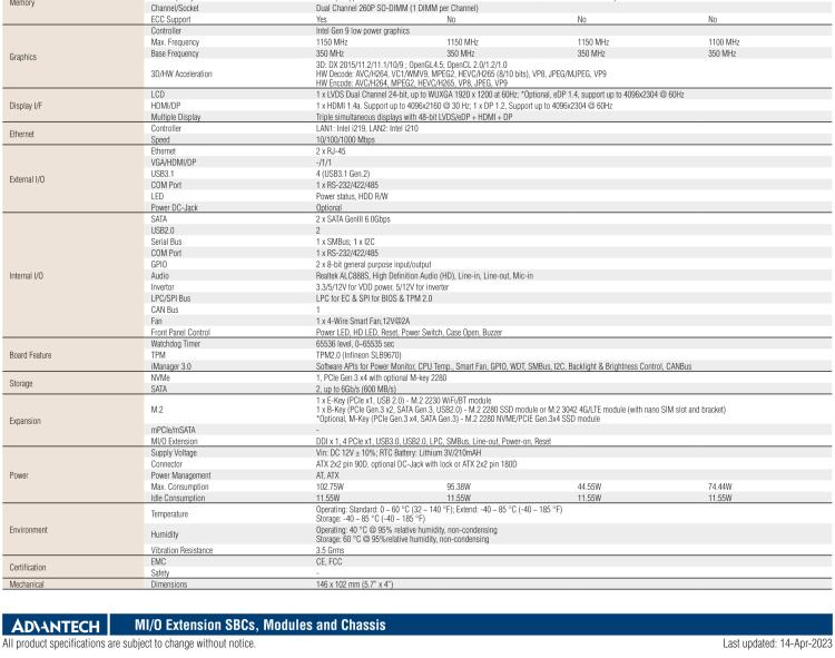 研華MIO-5393 第九代Intel 高性能筆記本CPU 3.5寸小尺寸嵌入式單板，性能提升25%，TDP 45W/25W，支持DDR4 64GB內存，2LAN, 4USB 3.1，M.2 2280 Key支持NVMe，-40-85℃寬溫