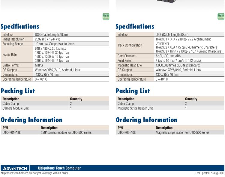 研華UTC-P06 智能卡讀卡器，適用于 UTC-515/520/532系列