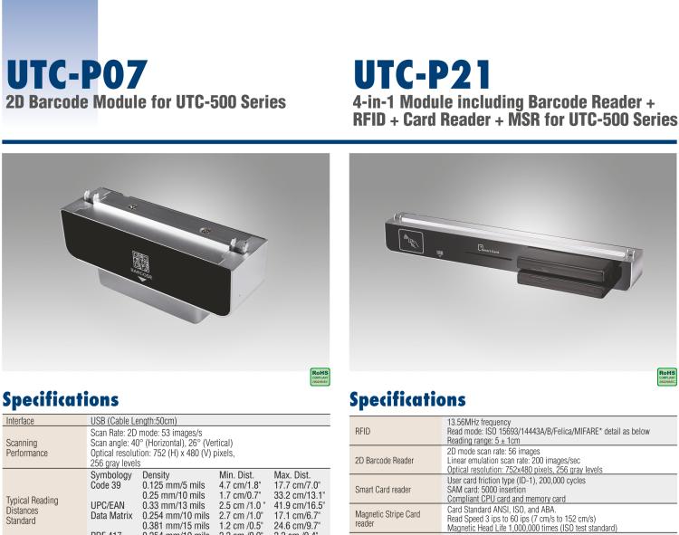 研華UTC-P01 5M 攝像頭模組，適用于 UTC-515/520/532 系列