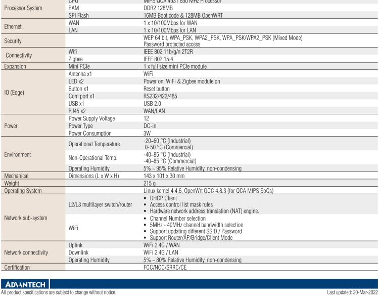 研華WISE-3240 研華EPD電子紙專用工業網關，以太網、 WIFI（AP）、Zigbee，專為智能城市、工業4.1應用而設計。