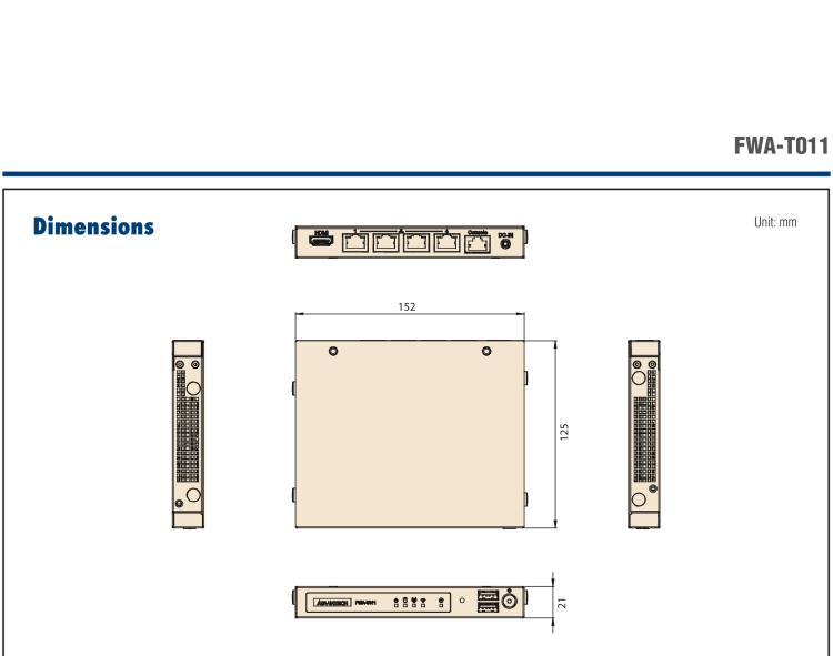 研華FWA-T011 基于Intel? Celeron? N3350/J3455 入門(mén)級(jí)SD-WAN，安全網(wǎng)關(guān)微型網(wǎng)絡(luò)應(yīng)用平臺(tái)