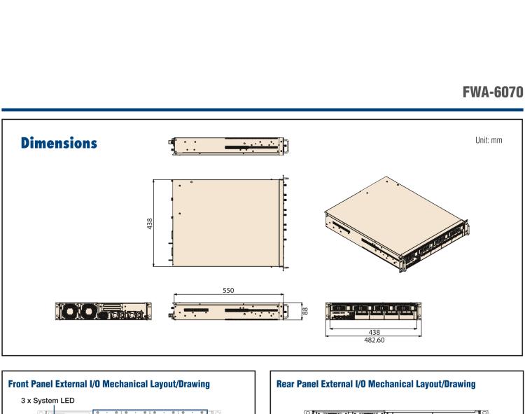研華FWA-6070 基于單個Intel?Xeon?可擴展系列處理器的2U機架式網絡應用平臺